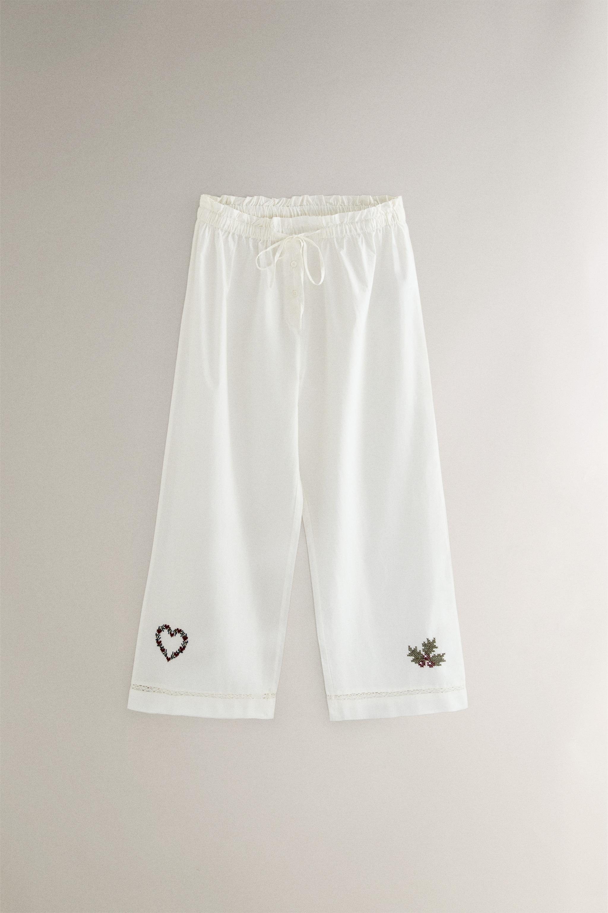 PANTALON LONG BRODERIES NOËL